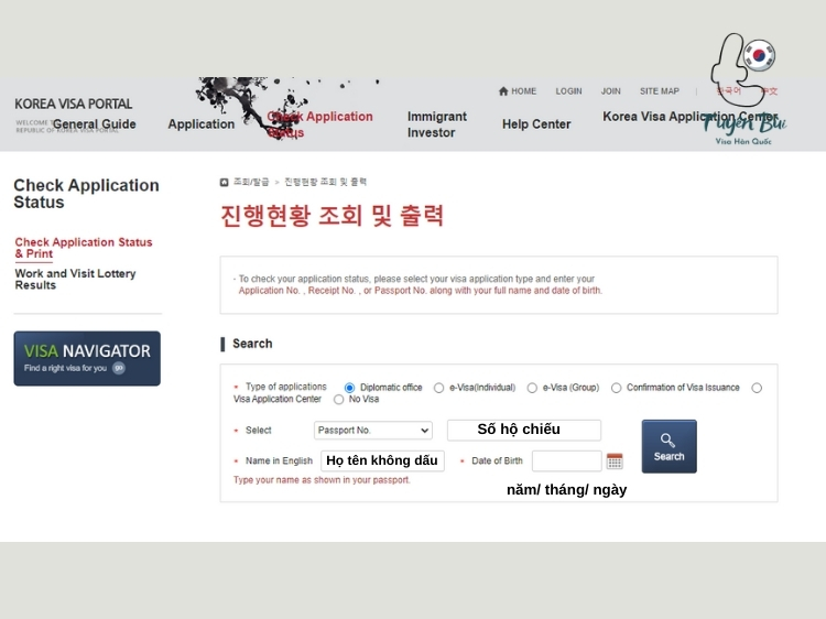 tra cứu visa hàn quốc
