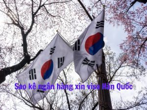 Sao kê ngân hàng xin visa Hàn Quốc
